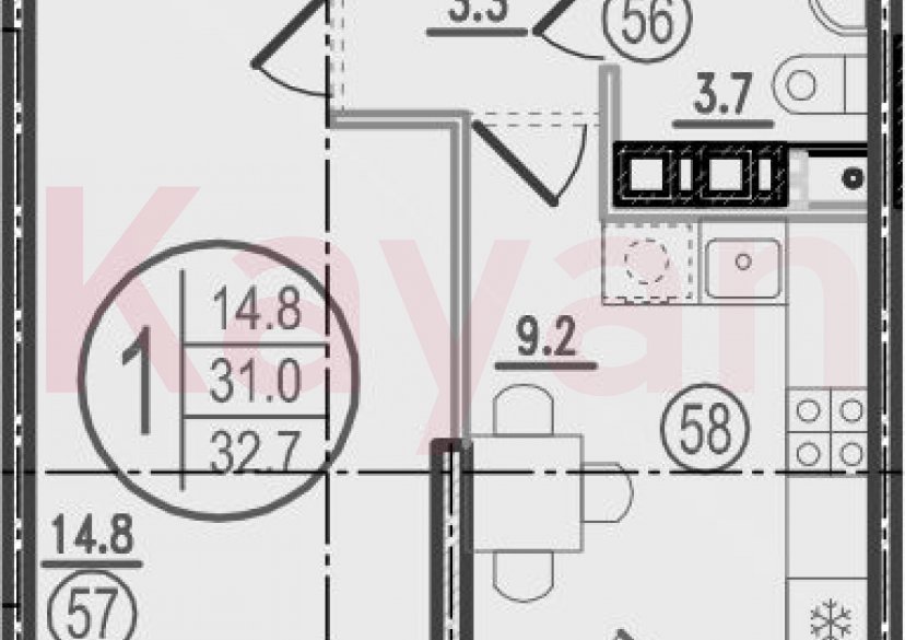 Продажа 1-комн. квартиры, 31 кв.м фото 0 Продажа 1-комн. квартиры, 31 кв.м фото 0