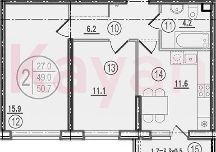 Продажа 2-комн. квартиры, 49 кв.м фото 0 Продажа 2-комн. квартиры, 49 кв.м фото 0
