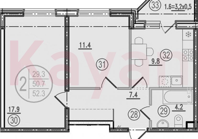 Продажа 2-комн. квартиры, 50.7 кв.м фото 0 Продажа 2-комн. квартиры, 50.7 кв.м фото 0