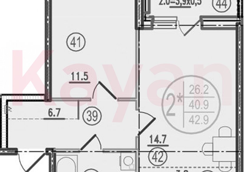 Продажа 2-комн. квартиры, 40.9 кв.м фото 0 Продажа 2-комн. квартиры, 40.9 кв.м фото 0