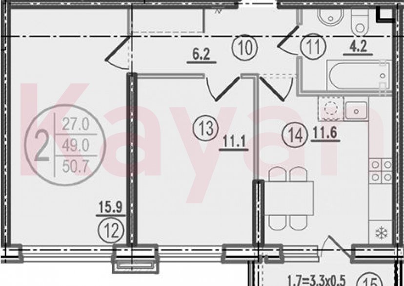 Продажа 2-комн. квартиры, 49 кв.м фото 0 Продажа 2-комн. квартиры, 49 кв.м фото 0