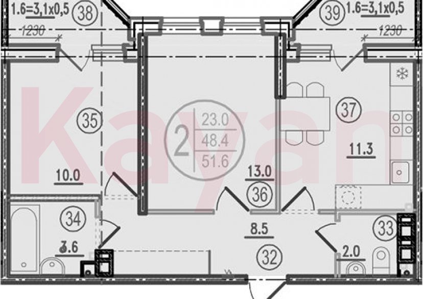 Продажа 2-комн. квартиры, 48.4 кв.м фото 0 Продажа 2-комн. квартиры, 48.4 кв.м фото 0