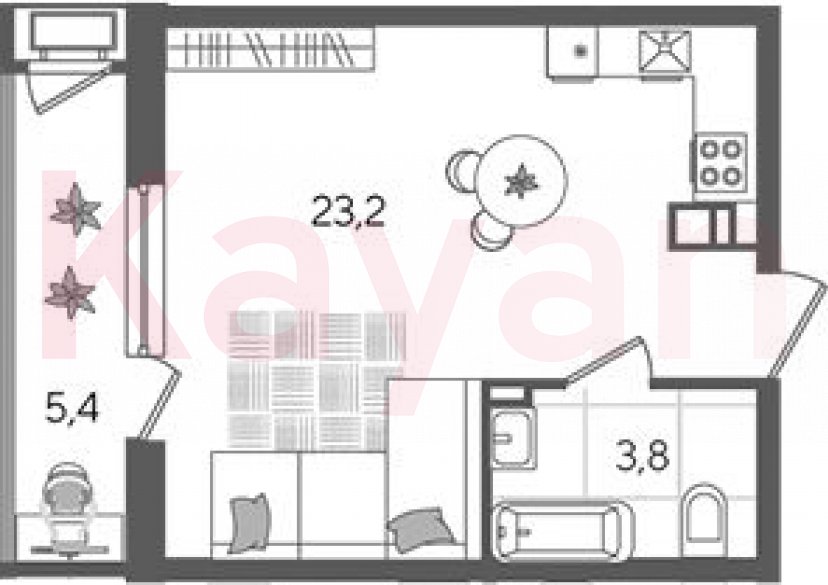 Продажа студии, 27 кв.м фото 0 Продажа студии, 27 кв.м фото 0