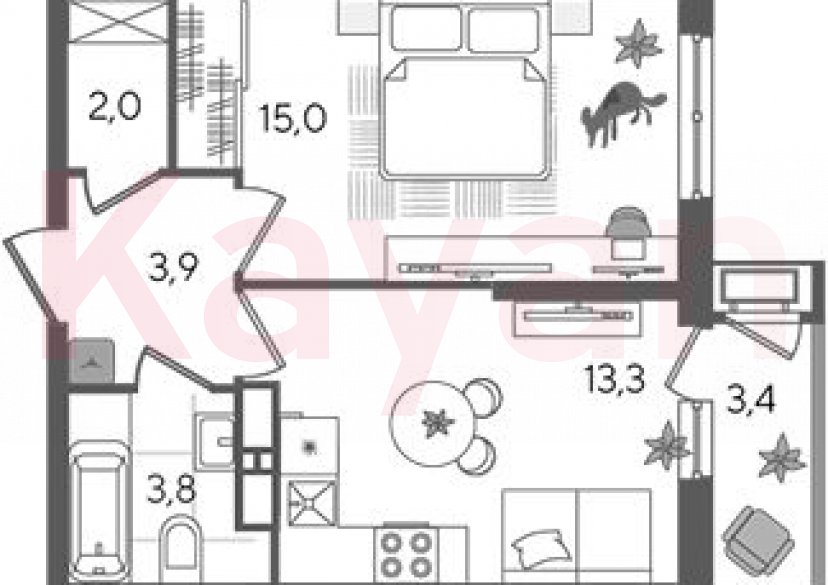 Продажа 1-комн. квартиры, 38 кв.м фото 0 Продажа 1-комн. квартиры, 38 кв.м фото 0