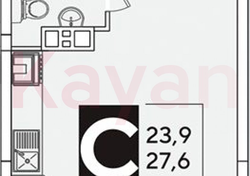 Продажа студии, 27.6 кв.м фото 0