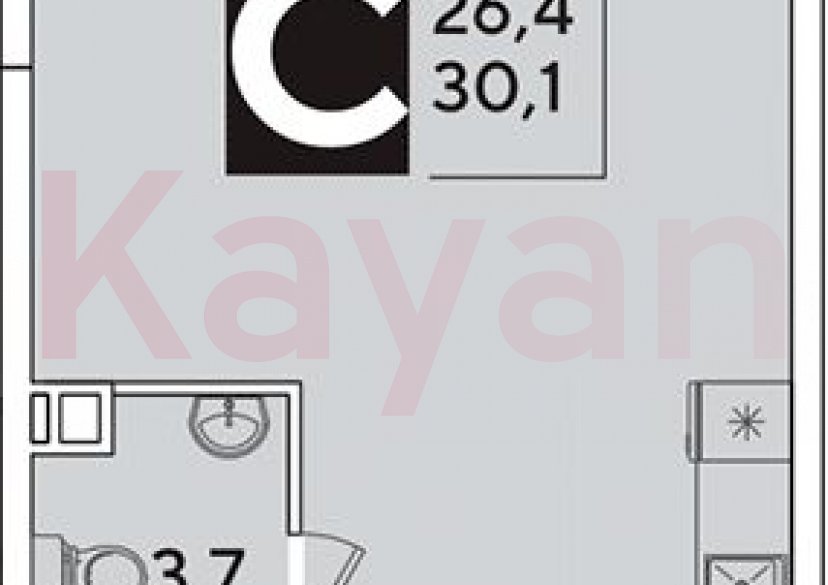 Продажа студии, 30.1 кв.м фото 0