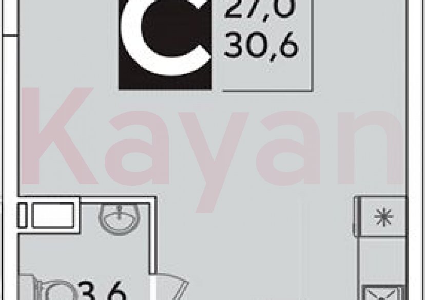 Продажа студии, 30.6 кв.м фото 0