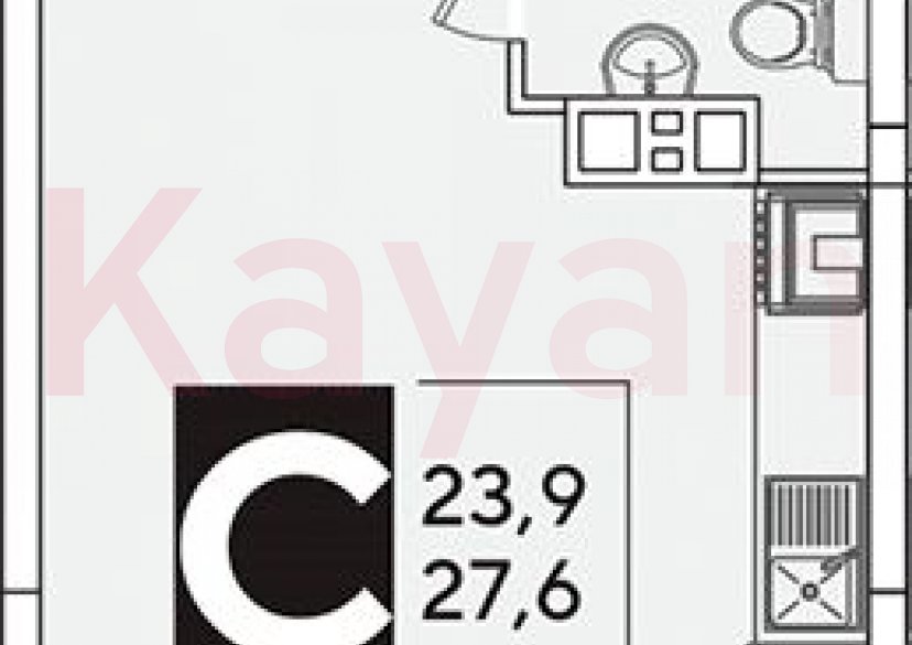 Продажа студии, 27.6 кв.м фото 0