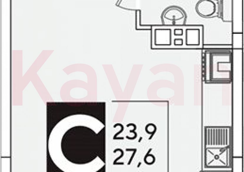 Продажа студии, 27.6 кв.м фото 0