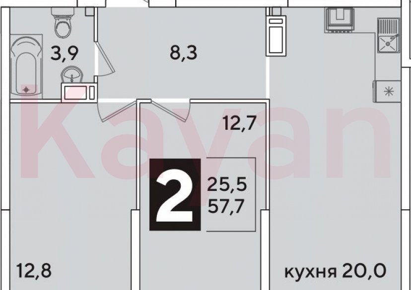 Продажа 3-комн. квартиры, 57.7 кв.м фото 0 Продажа 3-комн. квартиры, 57.7 кв.м фото 0
