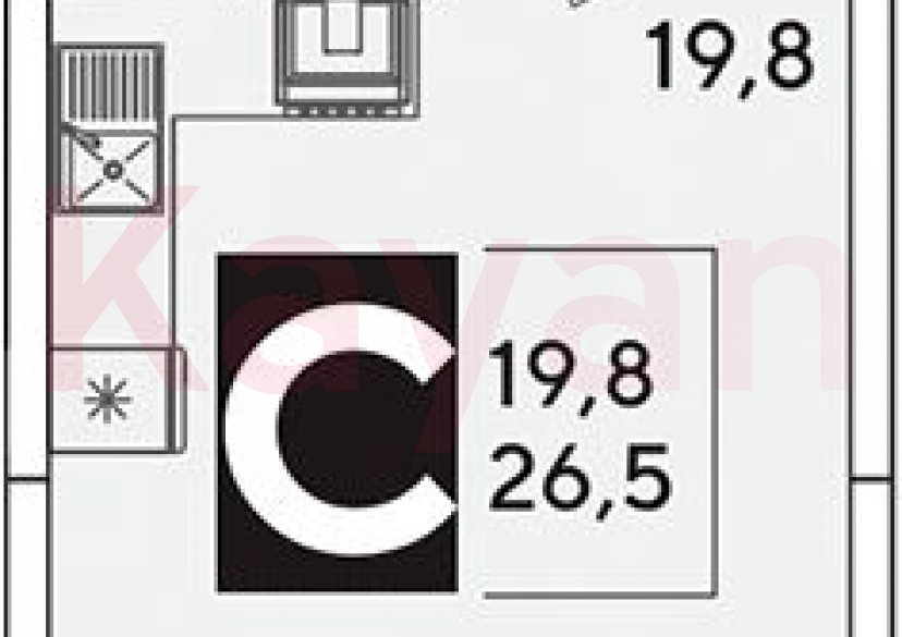 Продажа студии, 26.5 кв.м фото 0