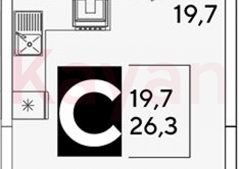 Продажа студии, 26.3 кв.м фото 0