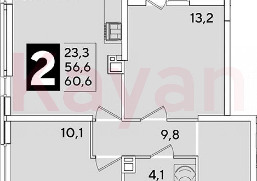 Продажа 3-комн. квартиры, 56.6 кв.м фото 0 Продажа 3-комн. квартиры, 56.6 кв.м фото 0