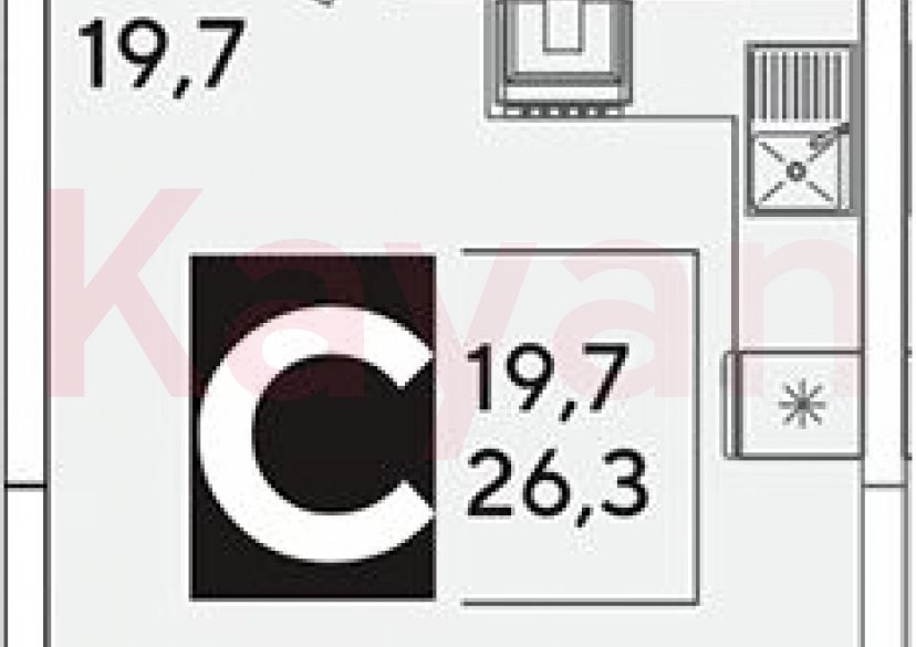 Продажа студии, 26.3 кв.м фото 0