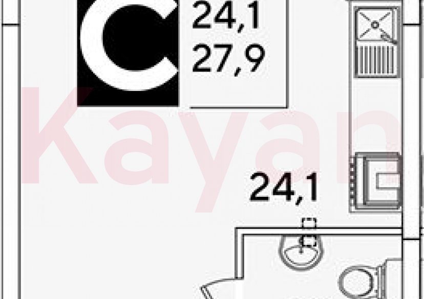Продажа студии, 27.9 кв.м фото 0 Продажа студии, 27.9 кв.м фото 0