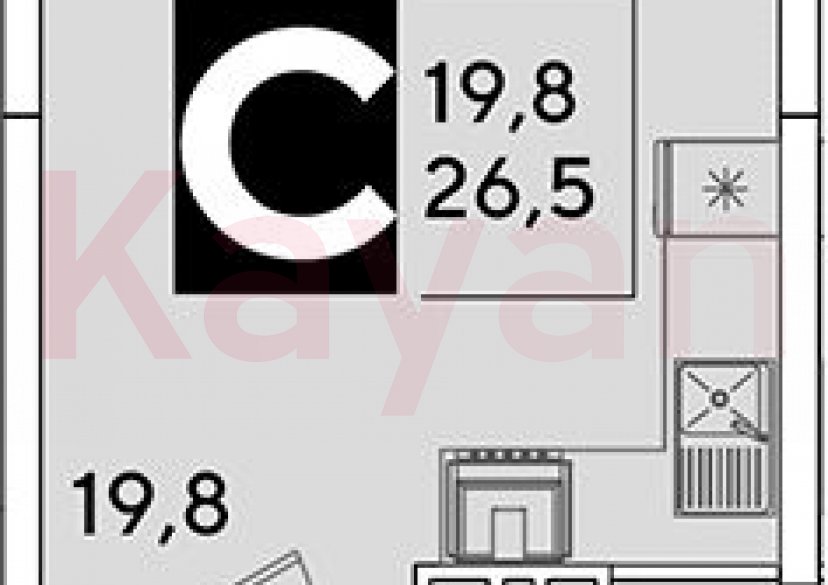 Продажа студии, 26.5 кв.м фото 0