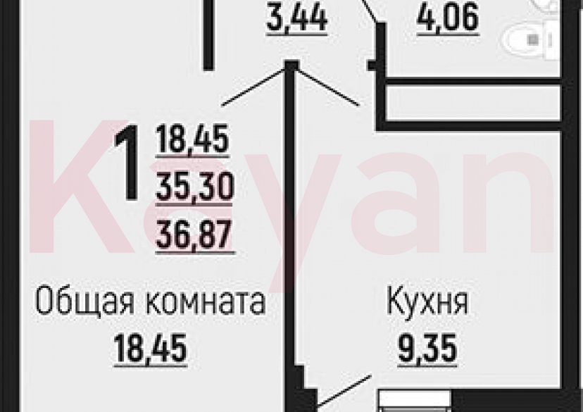 Продажа 1-комн. квартиры, 35.3 кв.м фото 0 Продажа 1-комн. квартиры, 35.3 кв.м фото 0