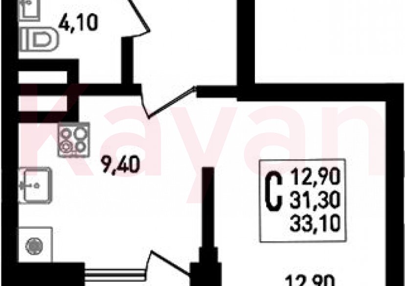 Продажа студии, 31.3 кв.м фото 0 Продажа студии, 31.3 кв.м фото 0