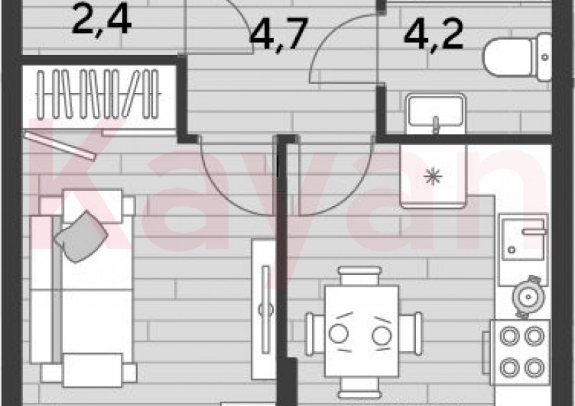 Продажа 1-комн. квартиры, 37.9 кв.м фото 0 Продажа 1-комн. квартиры, 37.9 кв.м фото 0