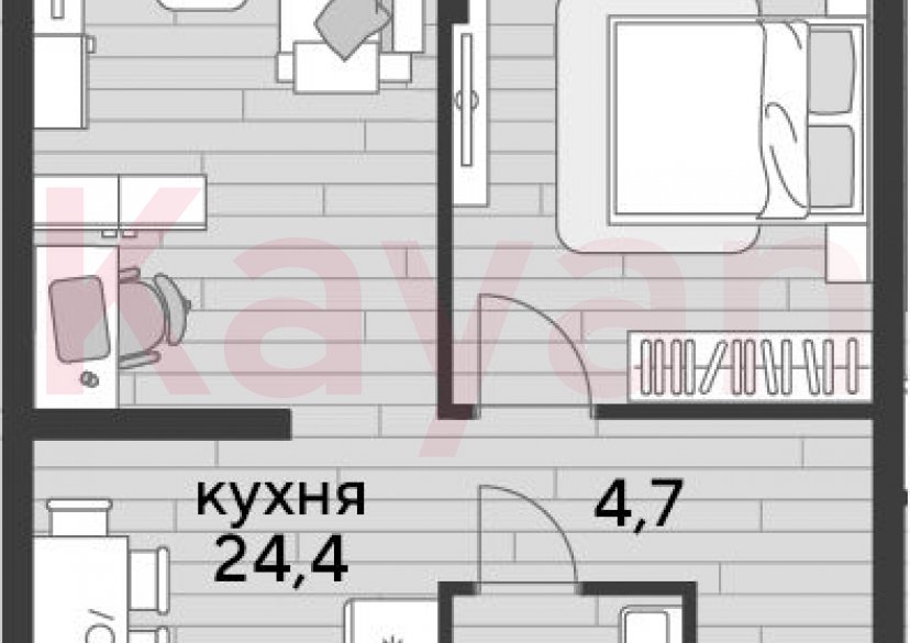 Продажа 1-комн. квартиры, 47.9 кв.м фото 0 Продажа 1-комн. квартиры, 47.9 кв.м фото 0