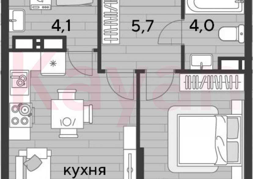 Продажа 1-комн. квартиры, 44.1 кв.м фото 0 Продажа 1-комн. квартиры, 44.1 кв.м фото 0