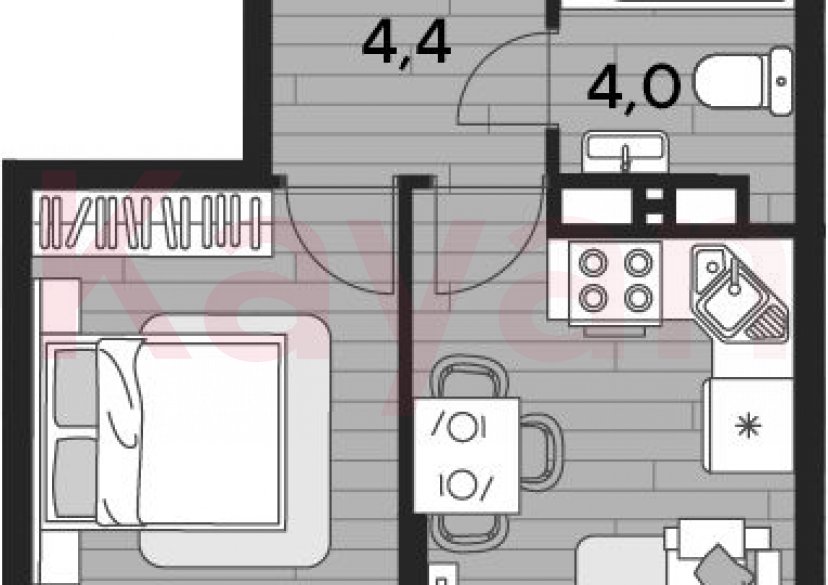 Продажа 1-комн. квартиры, 35.4 кв.м фото 0 Продажа 1-комн. квартиры, 35.4 кв.м фото 0