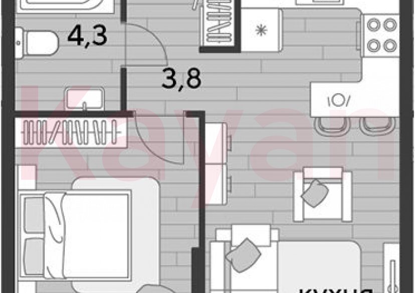 Продажа 1-комн. квартиры, 42 кв.м фото 0 Продажа 1-комн. квартиры, 42 кв.м фото 0