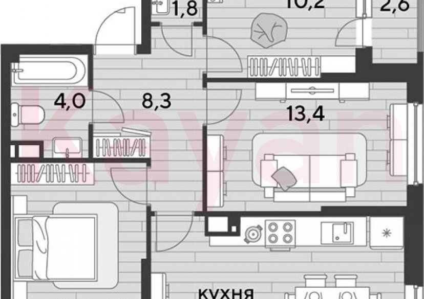 Продажа 3-комн. квартиры, 67.1 кв.м фото 0