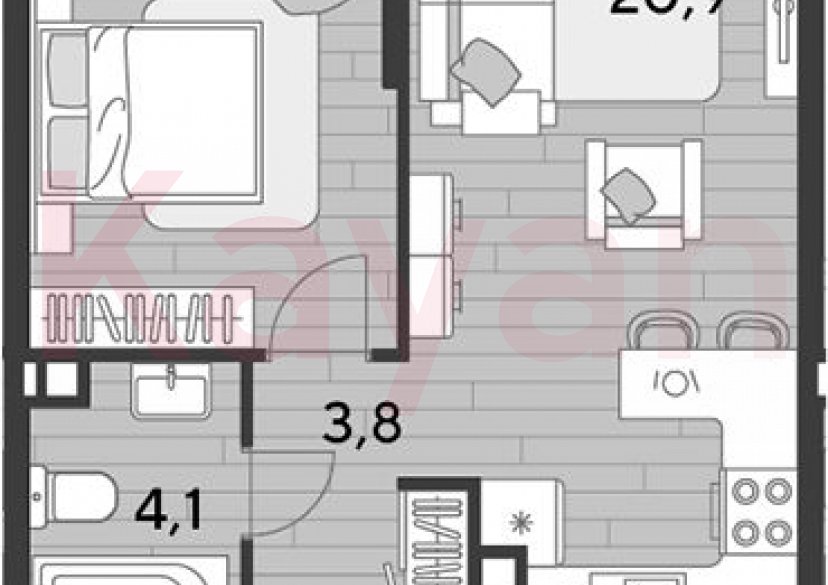 Продажа 1-комн. квартиры, 41.6 кв.м фото 0 Продажа 1-комн. квартиры, 41.6 кв.м фото 0