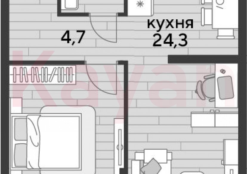 Продажа 1-комн. квартиры, 47.7 кв.м фото 0 Продажа 1-комн. квартиры, 47.7 кв.м фото 0