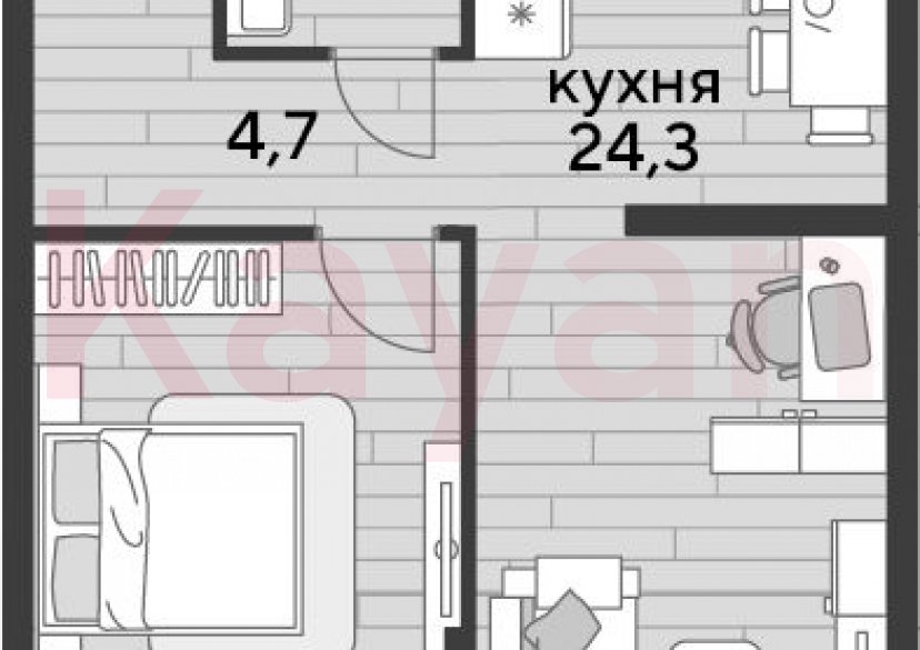 Продажа 1-комн. квартиры, 47.7 кв.м фото 0 Продажа 1-комн. квартиры, 47.7 кв.м фото 0
