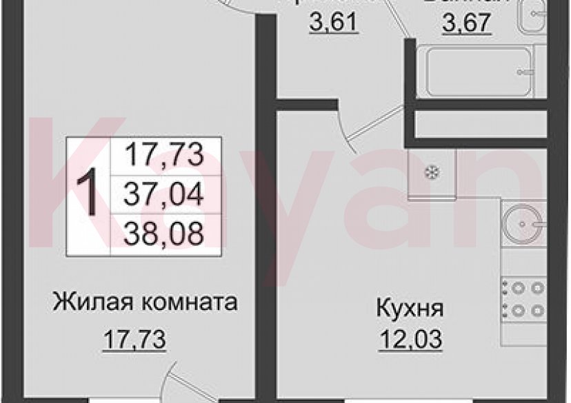 Продажа 1-комн. квартиры, 37.04 кв.м фото 0 Продажа 1-комн. квартиры, 37.04 кв.м фото 0