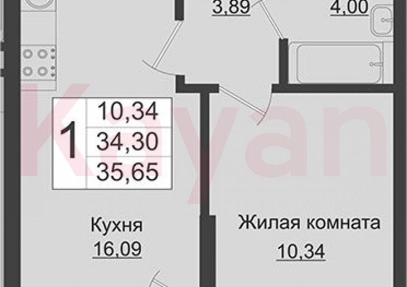 Продажа 2-комн. квартиры, 34.3 кв.м фото 0 Продажа 2-комн. квартиры, 34.3 кв.м фото 0