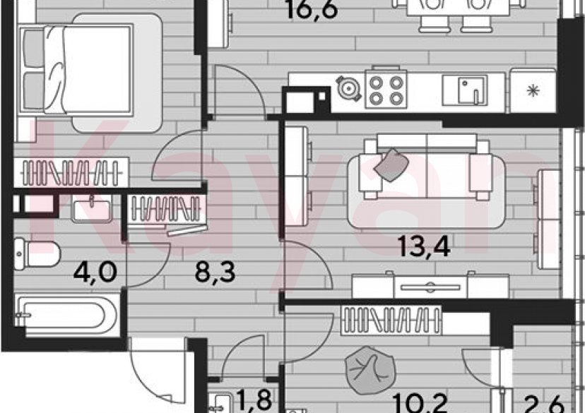 Продажа 3-комн. квартиры, 67.1 кв.м фото 0 Продажа 3-комн. квартиры, 67.1 кв.м фото 0