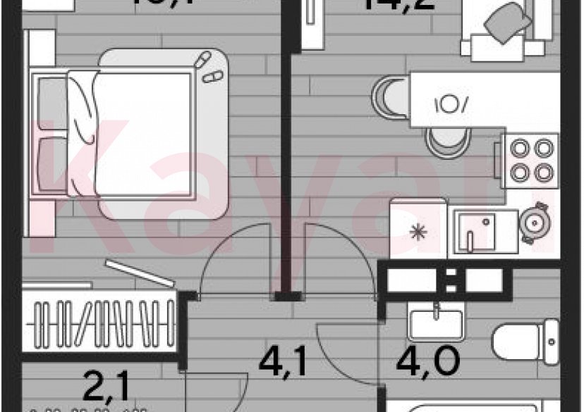 Продажа 1-комн. квартиры, 40.5 кв.м фото 0 Продажа 1-комн. квартиры, 40.5 кв.м фото 0