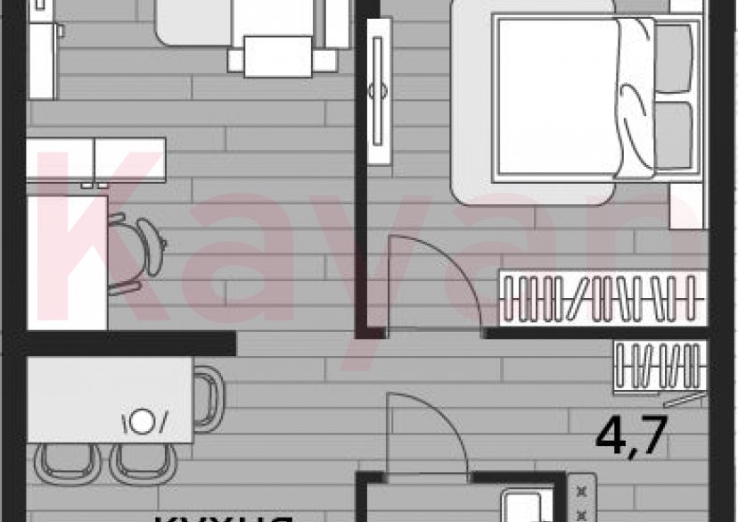 Продажа 1-комн. квартиры, 47.9 кв.м фото 0 Продажа 1-комн. квартиры, 47.9 кв.м фото 0