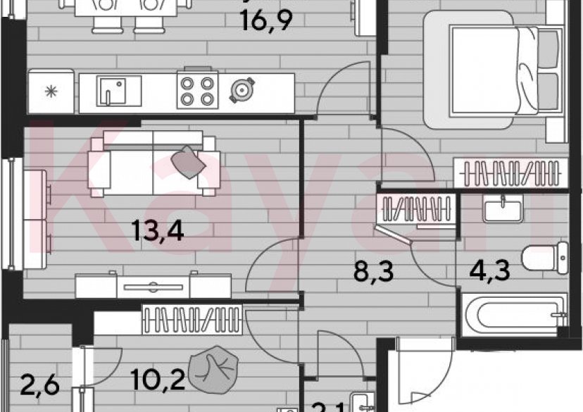 Продажа 3-комн. квартиры, 68 кв.м фото 0 Продажа 3-комн. квартиры, 68 кв.м фото 0