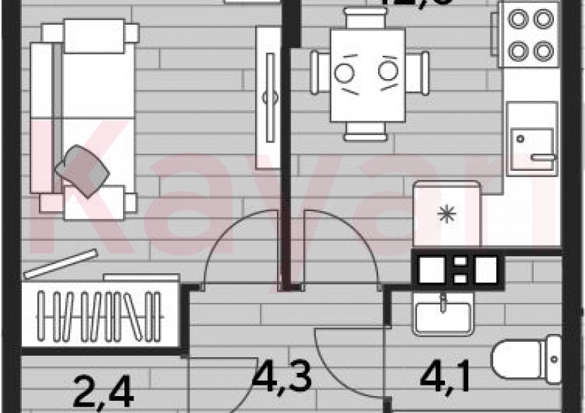 Продажа 1-комн. квартиры, 37.5 кв.м фото 0 Продажа 1-комн. квартиры, 37.5 кв.м фото 0