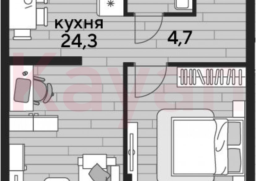 Продажа 1-комн. квартиры, 47.7 кв.м фото 0 Продажа 1-комн. квартиры, 47.7 кв.м фото 0