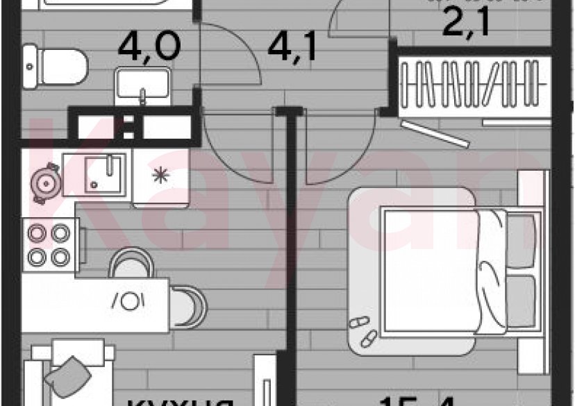 Продажа 1-комн. квартиры, 39.3 кв.м фото 0 Продажа 1-комн. квартиры, 39.3 кв.м фото 0