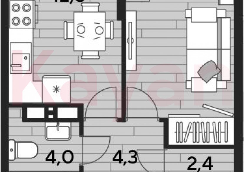 Продажа 1-комн. квартиры, 37.3 кв.м фото 0 Продажа 1-комн. квартиры, 37.3 кв.м фото 0