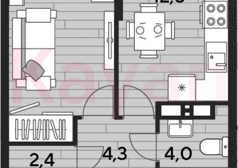 Продажа 1-комн. квартиры, 37.3 кв.м фото 0 Продажа 1-комн. квартиры, 37.3 кв.м фото 0