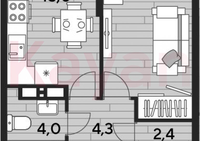 Продажа 1-комн. квартиры, 38.4 кв.м фото 0 Продажа 1-комн. квартиры, 38.4 кв.м фото 0