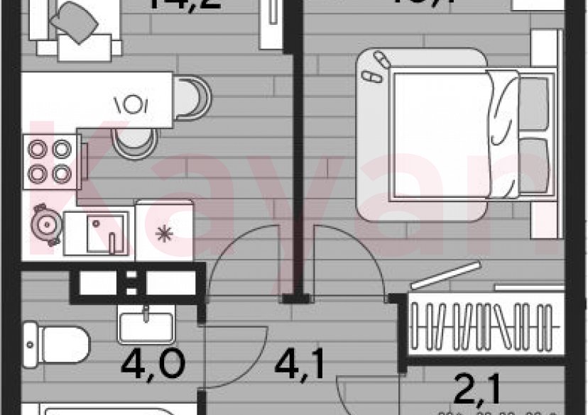 Продажа 1-комн. квартиры, 40.5 кв.м фото 0 Продажа 1-комн. квартиры, 40.5 кв.м фото 0