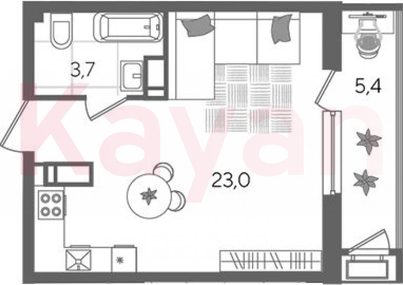 Продажа студии, 26.7 кв.м фото 0 Продажа студии, 26.7 кв.м фото 0