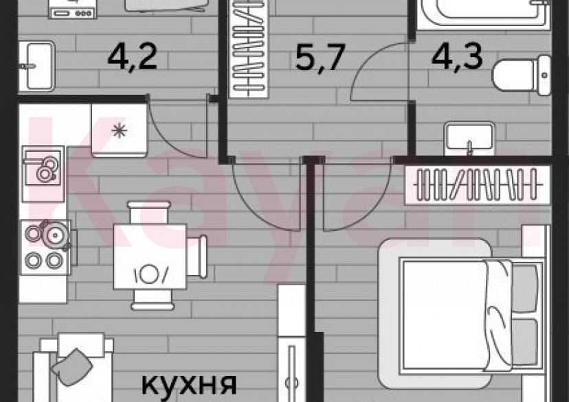 Продажа 1-комн. квартиры, 45 кв.м фото 0 Продажа 1-комн. квартиры, 45 кв.м фото 0