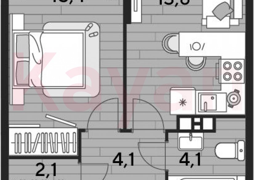 Продажа 1-комн. квартиры, 39.5 кв.м фото 0 Продажа 1-комн. квартиры, 39.5 кв.м фото 0