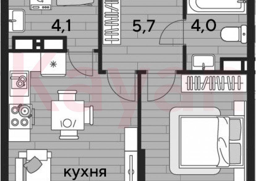 Продажа 1-комн. квартиры, 45.5 кв.м фото 0 Продажа 1-комн. квартиры, 45.5 кв.м фото 0