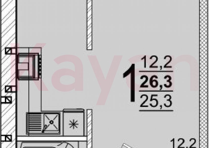 Продажа 1-комн. квартиры, 25.3 кв.м фото 0 Продажа 1-комн. квартиры, 25.3 кв.м фото 0