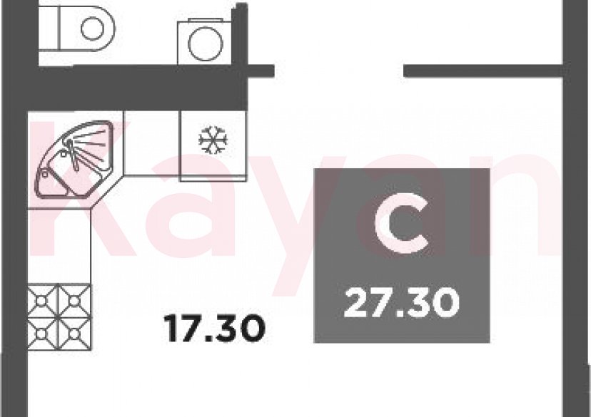Продажа студии, 26.5 кв.м фото 0